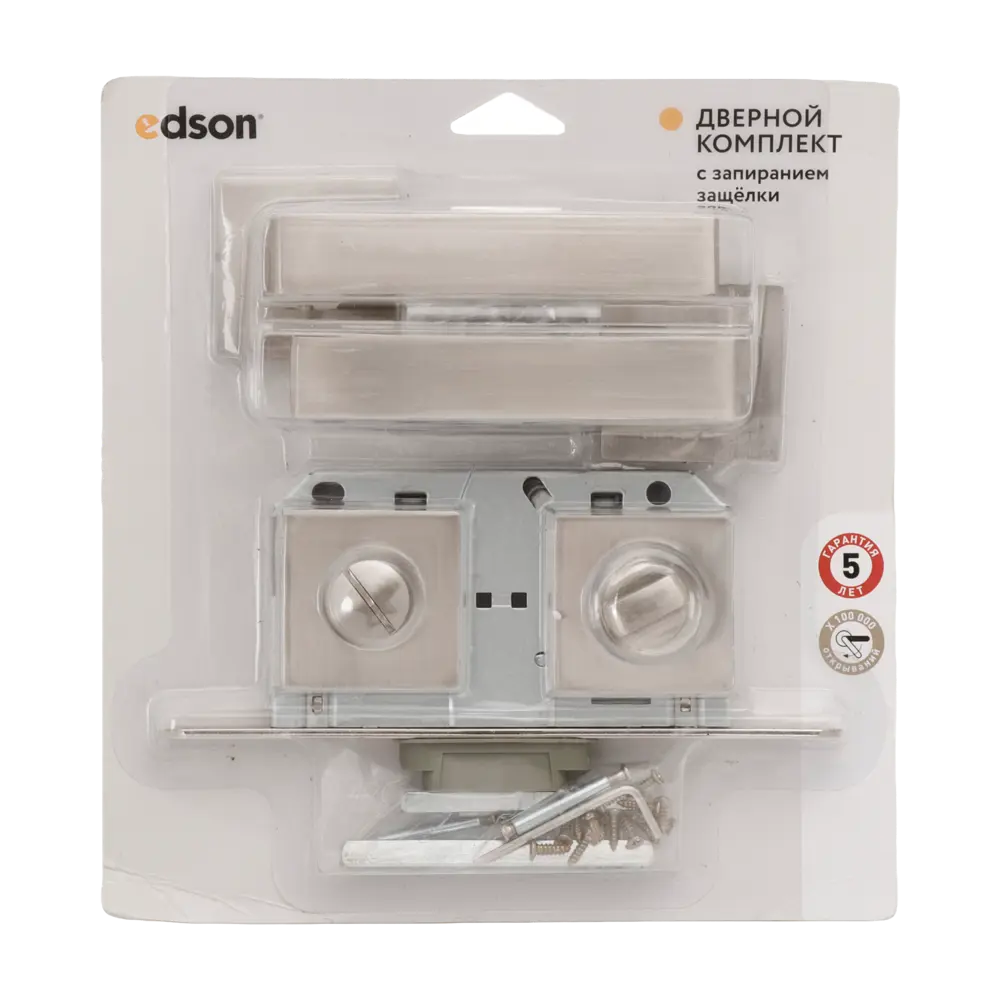 Дверная ручка на розетке Edson WC 25-Q2 без запирания цвет никель STLM-2047817 - Вид №2