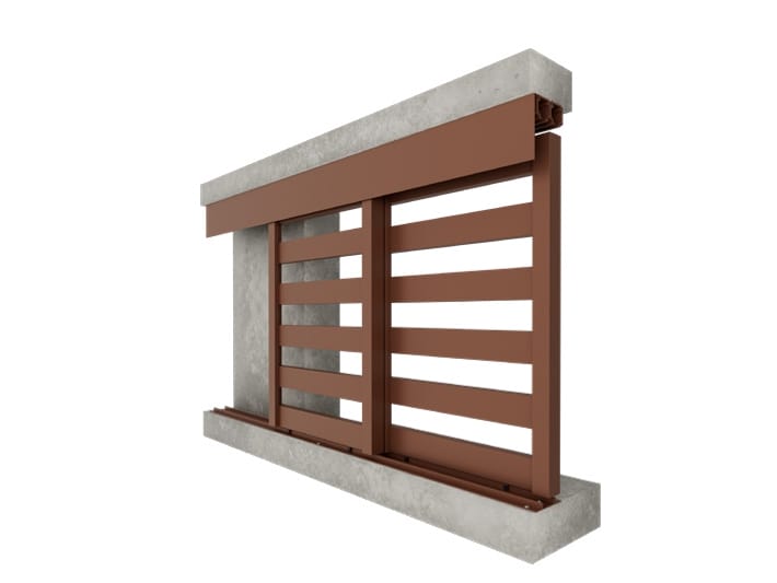 Алюминиевые раздвижные жалюзи с фиксированными ламелями Saxun ERIS ARCH-00029638 - Вид №4