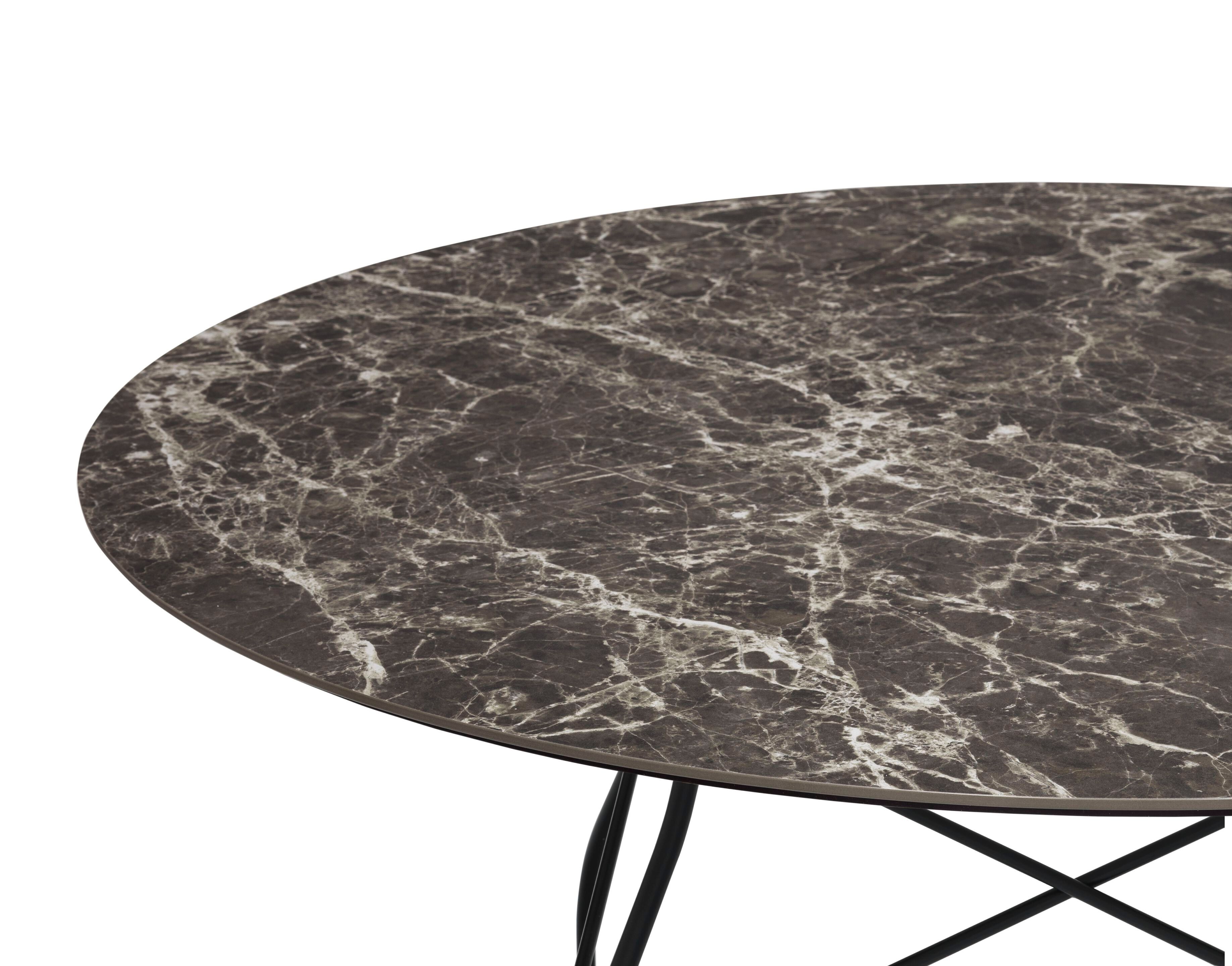 Круглый обеденный стол из керамогранита Kartell GLOSSY ARCH-00051866 - Вид №44