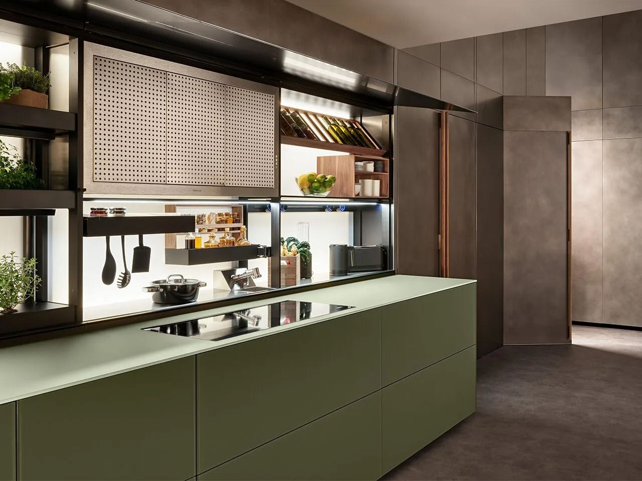 Встроенная стеклянная кухня VALCUCINE Artematica ARCH-00078879