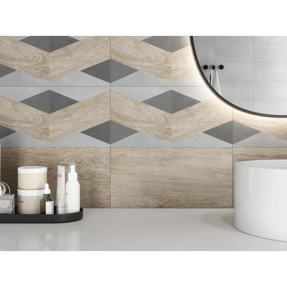 Настенная плитка KREAFORTA Mersey Wood 20x40 см 1.62 м² матовая цвет бежевый STLM-2088819 - Вид №7