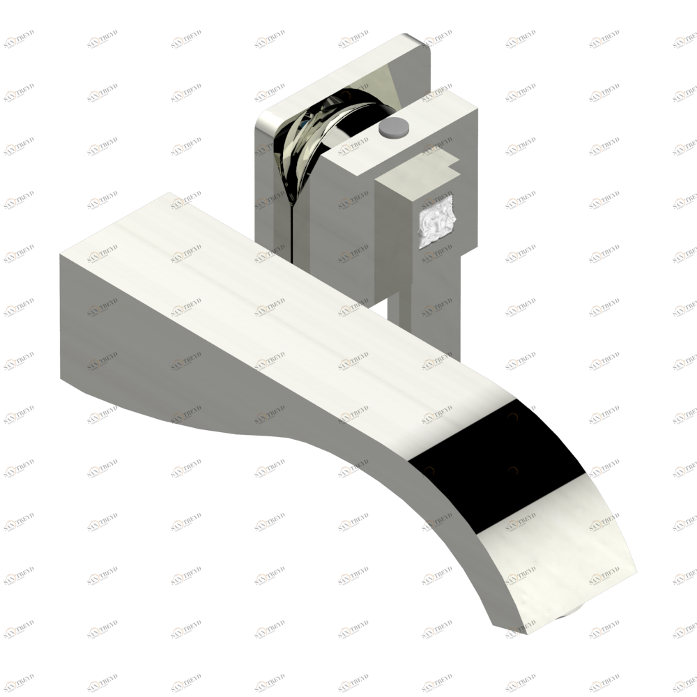 A2U-6541B Trim only for Built-in basin mixer with spout (two x 1/2'' inlets and one 1/2'' outlet), without waste Thg-paris Masque de Femme, métal lisse Матовый никель A2U 6541B CAT.C