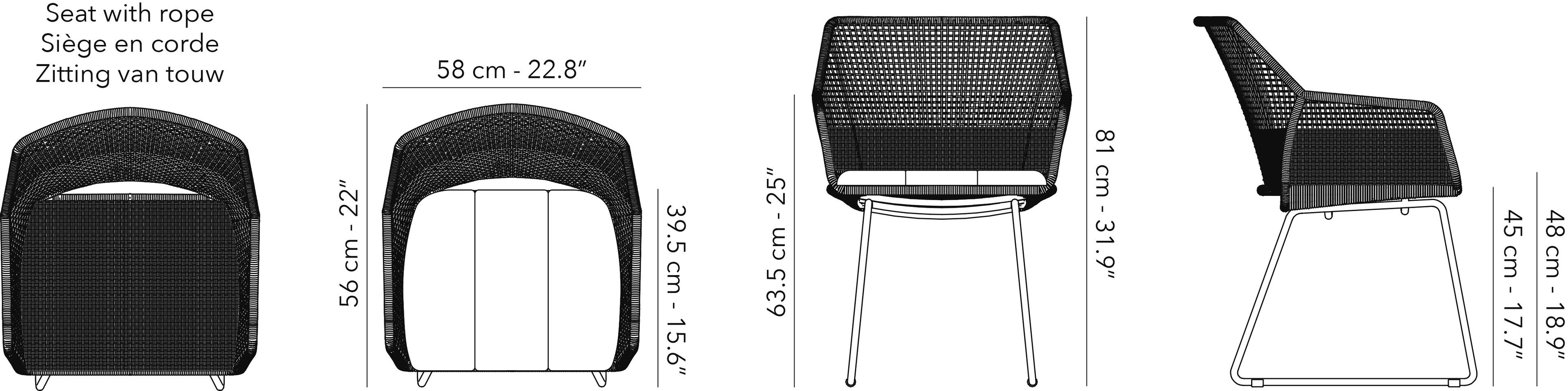 Веревочный стул Jardinico руки ARCH-00072229 - Вид №3
