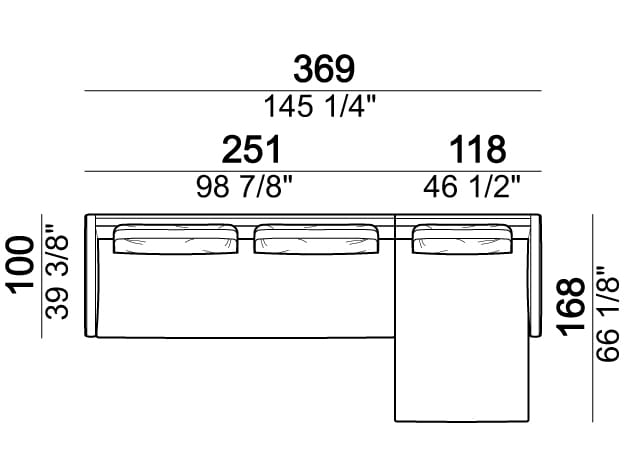 Тканевый диван с полуостровом Arketipo MOSS ARCH-00121787 - Вид №28