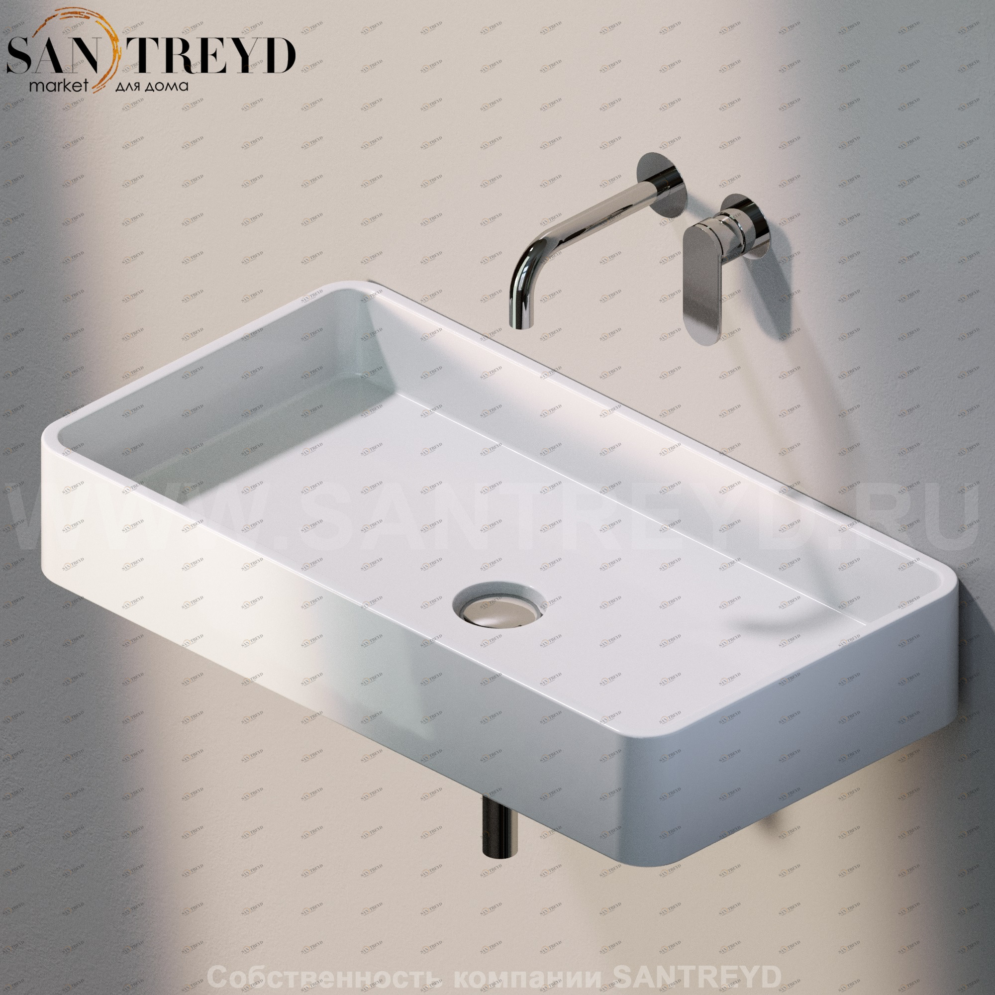 MWL759016 Подвесная раковина настенная прямоугольная Ceramica Flaminia Miniwash белая