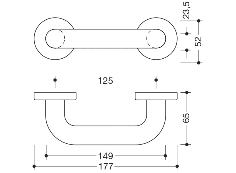 111.23BG.21 Мебельная ручка ø 23 мм HEWI USA Produkte  - Вид №16