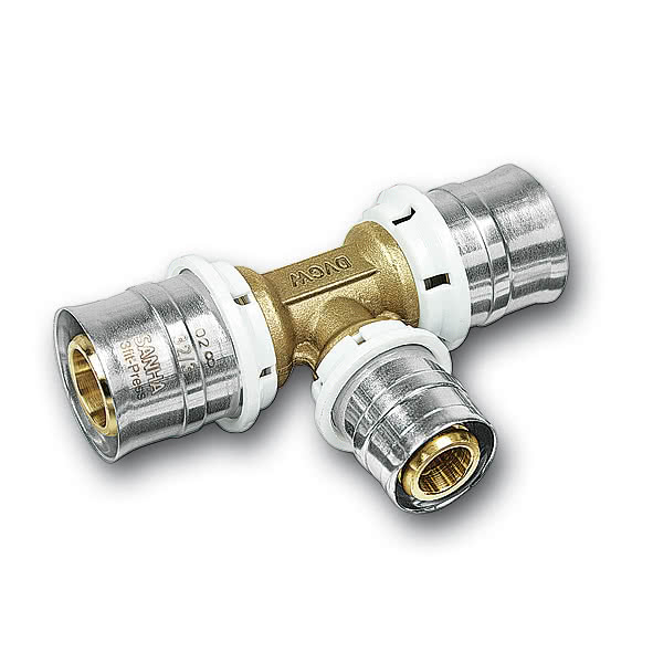 325130634063 25130 - 3fit-Press Тройник без содержания свинца Размер:63x40x63 SANHA  - Вид №1