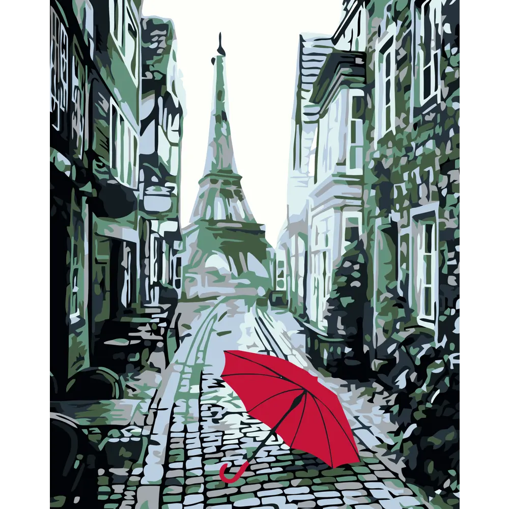 Картина по номерам Зонт 40х50 см FBRUSH STLM-2039313