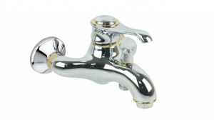 6001CO Смеситель Tiffany настенный для ванной, цвет хром-золото