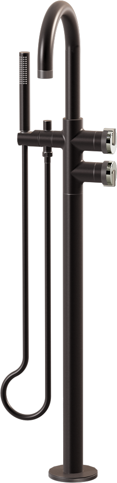 E-11554-R1PC-L1BNi-GM Смеситель напольный отдельностоящий (внешняя часть) GRAFF MOD+