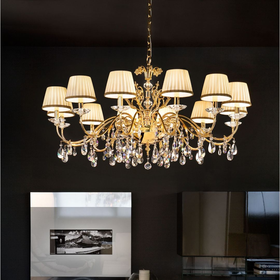 Masiero Primadonna 8 G01 cut crystal люстра подвесная 90618 - Вид №1