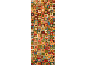 Прямоугольный шерстяной клетчатый ковер