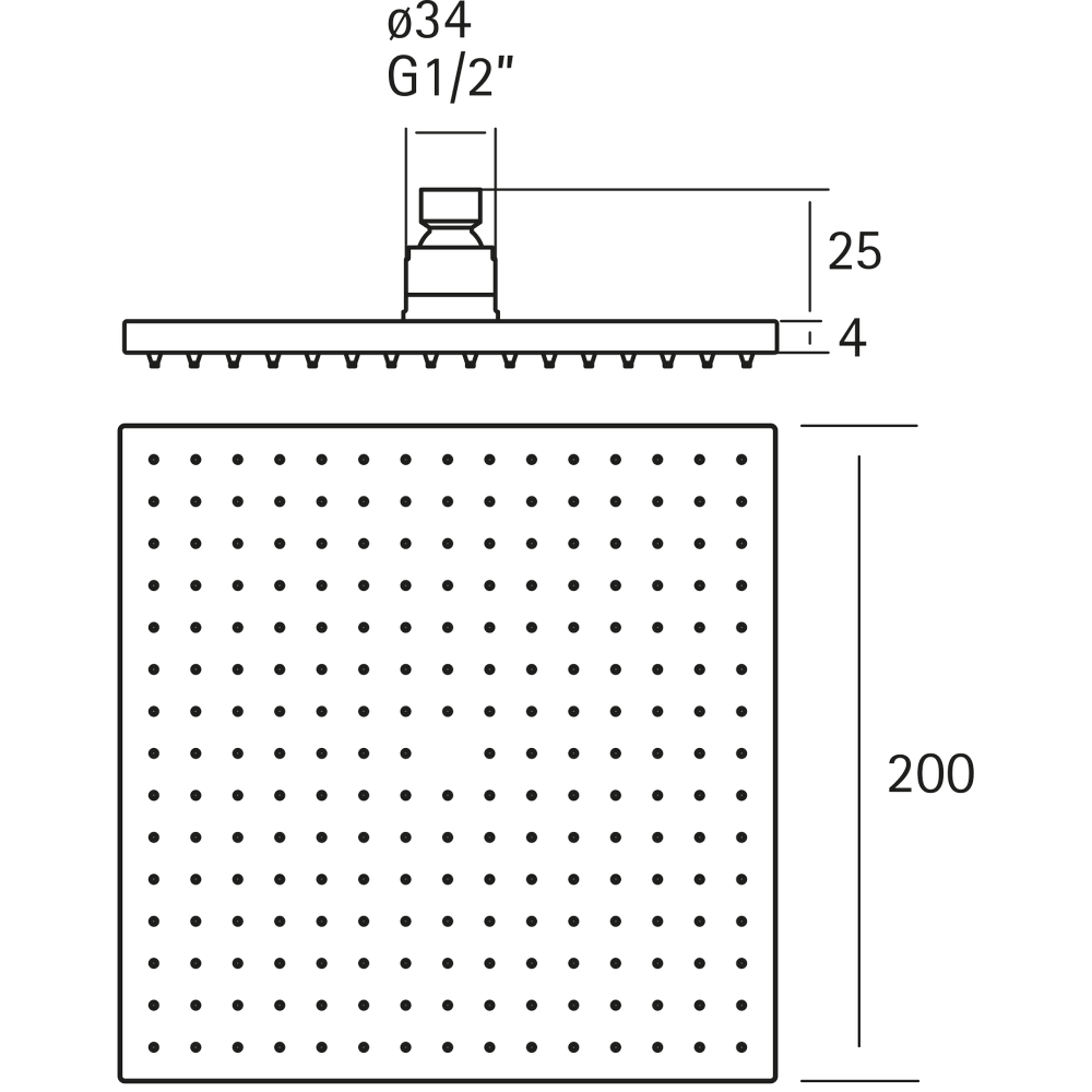 SS016440D1 Верхний душ Huber Lynox Santreyd  - Вид №1