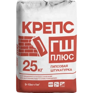 Штукатурка гипсовая Крепс ГШ плюс 25 кг