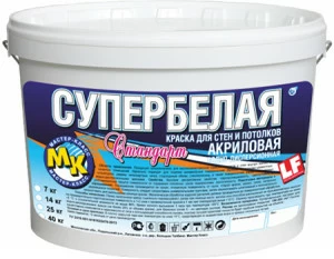 Краска акриловая супербелая Мастер-Класс Стандарт 40кг