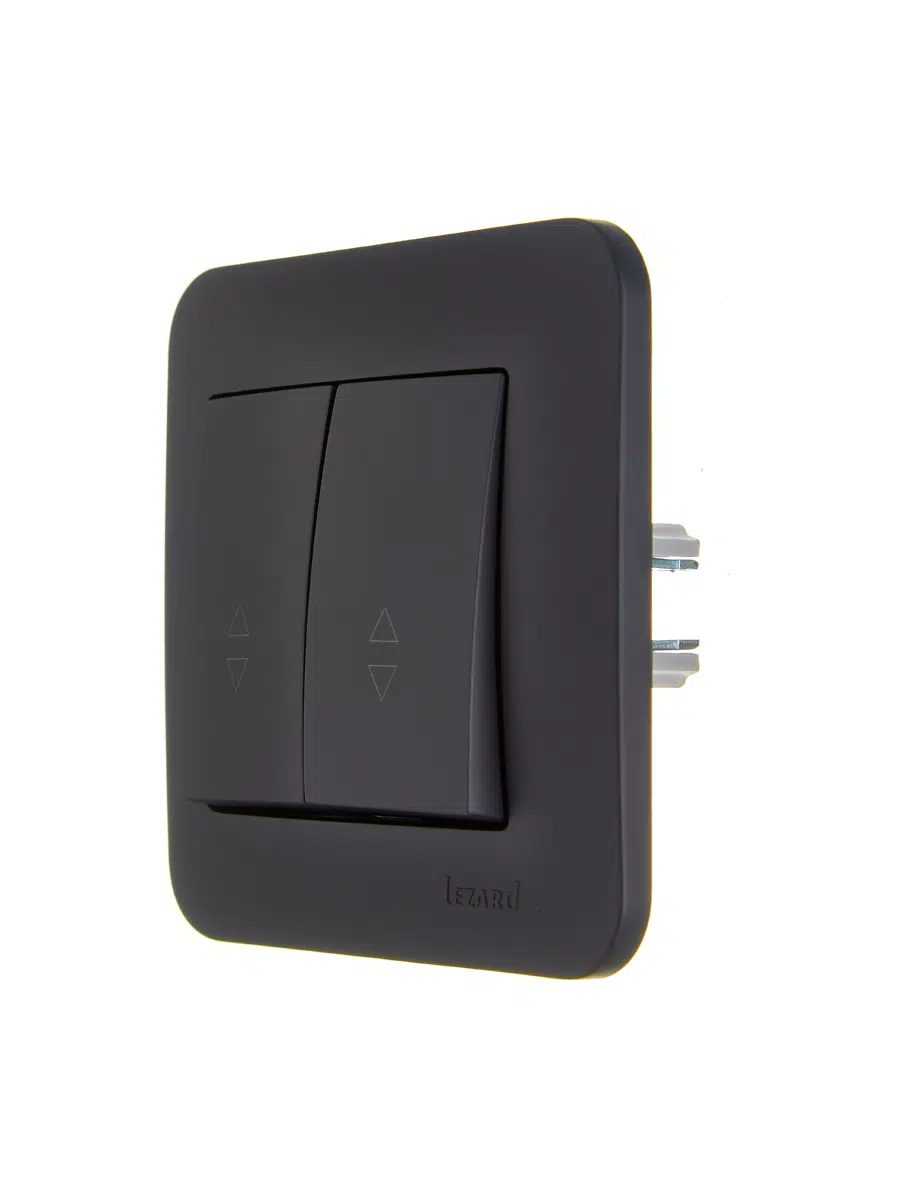 ASTI Выключатель проходной двойной чёрный бархат LEZARD 7081-4242-106 - Вид №2