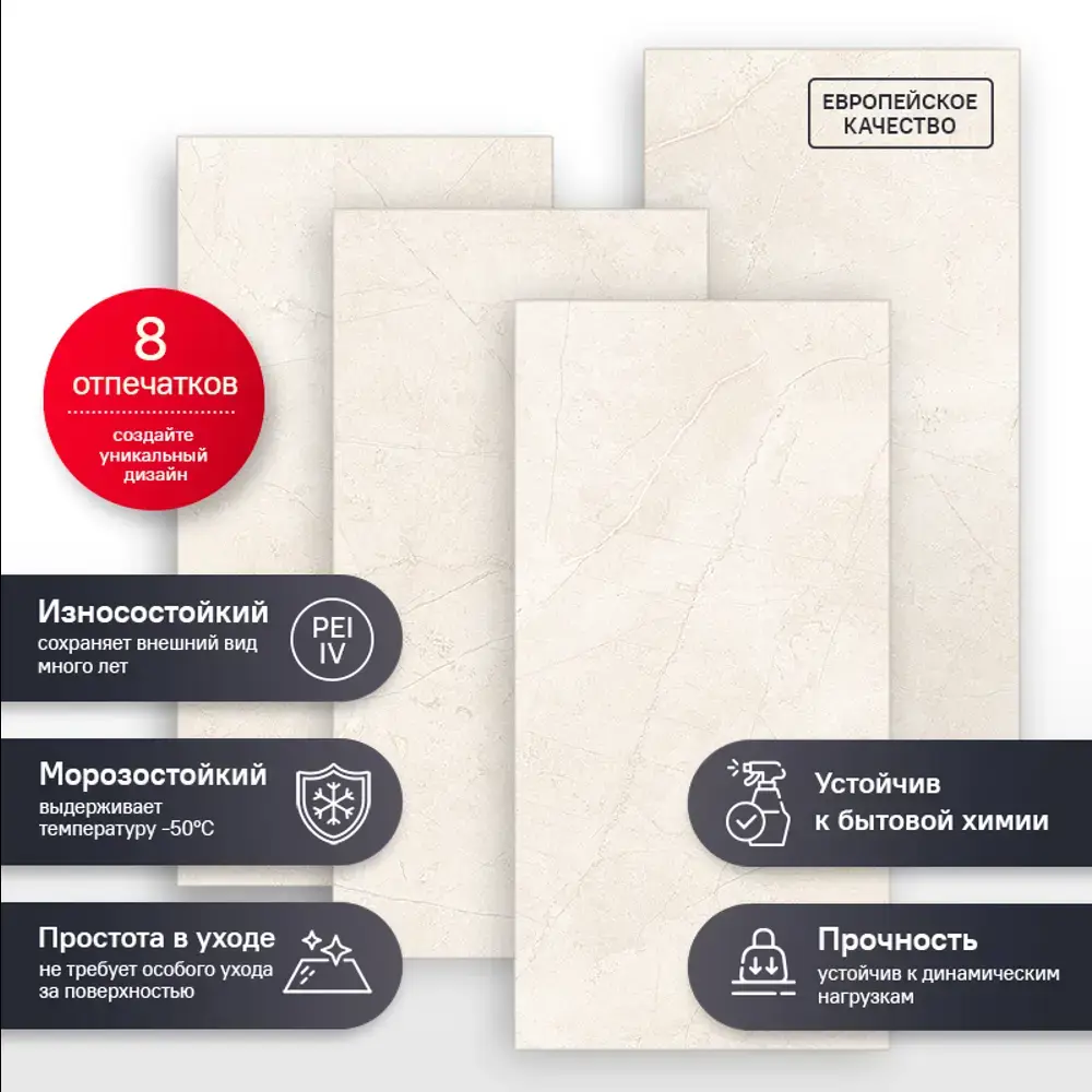 Глазурованный керамогранит Estima Мелоди MO104 60x120 см 1.44 м² неполированный цвет бежевый STLM-2063869 - Вид №6