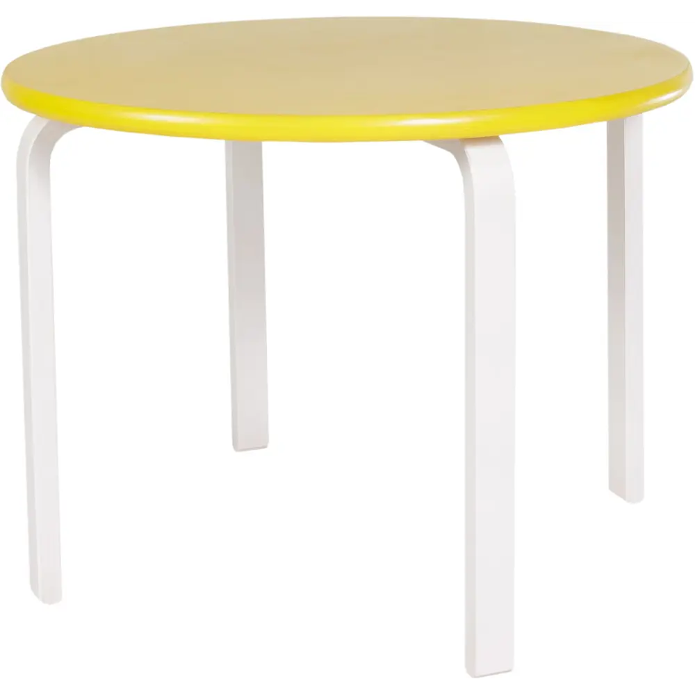 Стол детский Ромашка круг 60x40 см дерево цвет бело-желтый Santreyd STLM-2186078