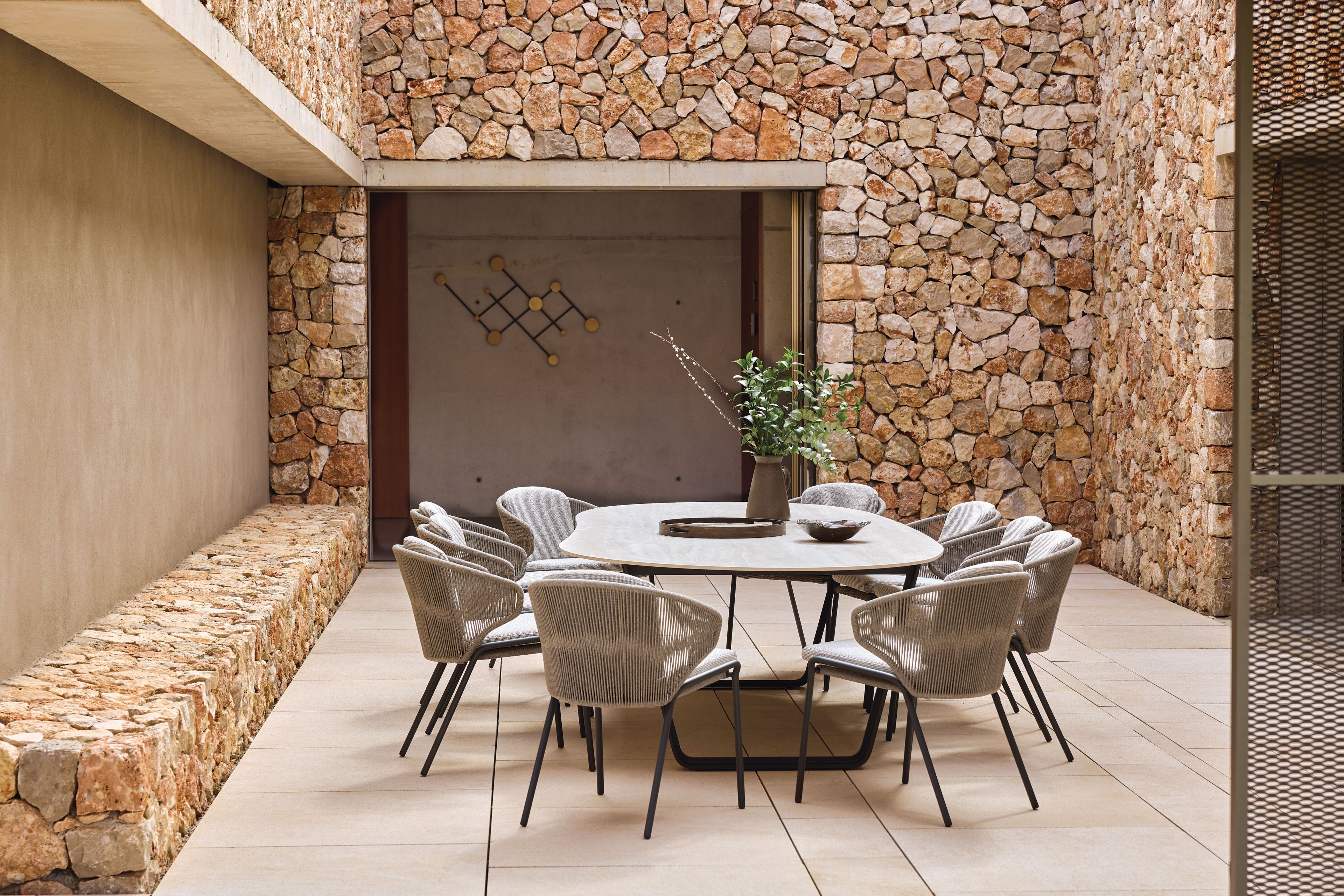 Стол из кованого железа и тикового дерева MANUTTI ARCH-00063311 - Вид №2