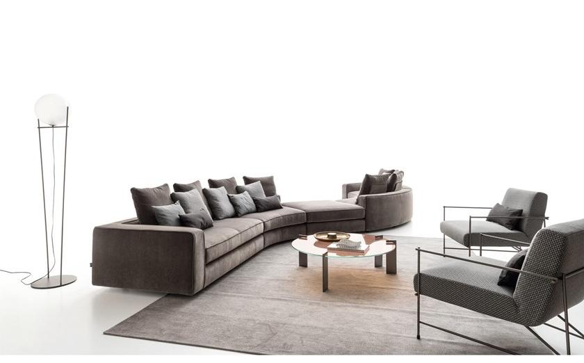 Ditre Italia Изогнутый модульный диван из ткани sun-id-1415476 - Вид №3