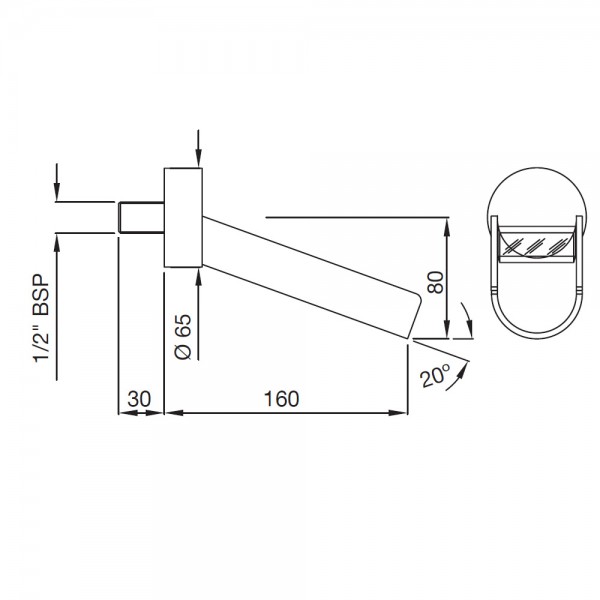 SPT-CHR-63429 Излив для ванны Artize Fleur Хром - Вид №1