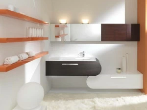 LASA IDEA Двойная подвесная тумба под умывальник с ящиками Flux_us