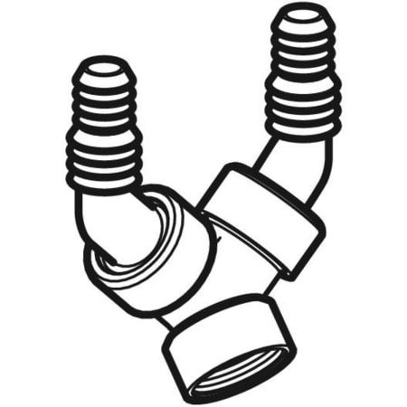 152.767.11.1 Двойной штуцер для шланга Geberit Geberit  - Вид №1