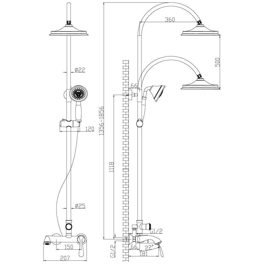LM5662C Смеситель Intense для ванны и душа LEMARK INTENSE - Вид №1