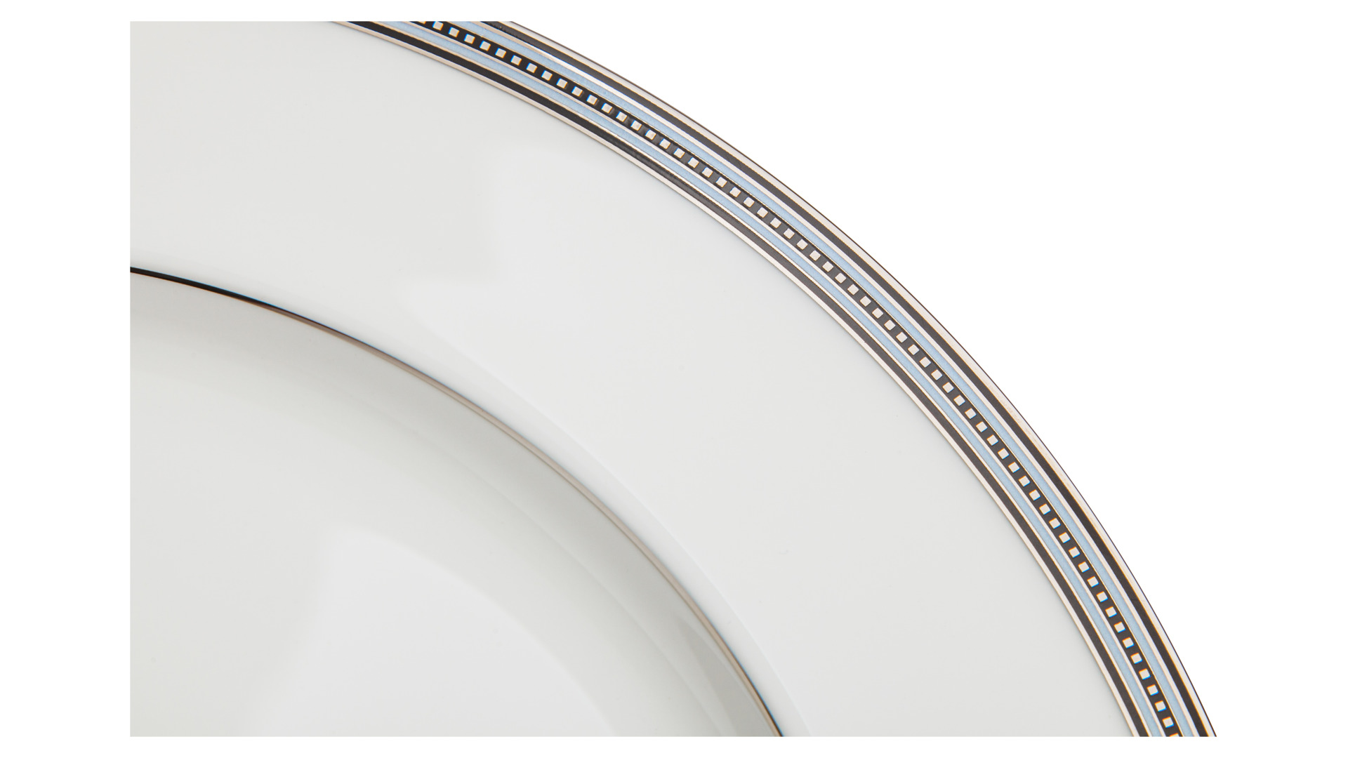 10646028 Noritake Тарелка обеденная Noritake "Богарт платиновый" 28см Фарфор костяной  - Вид №1