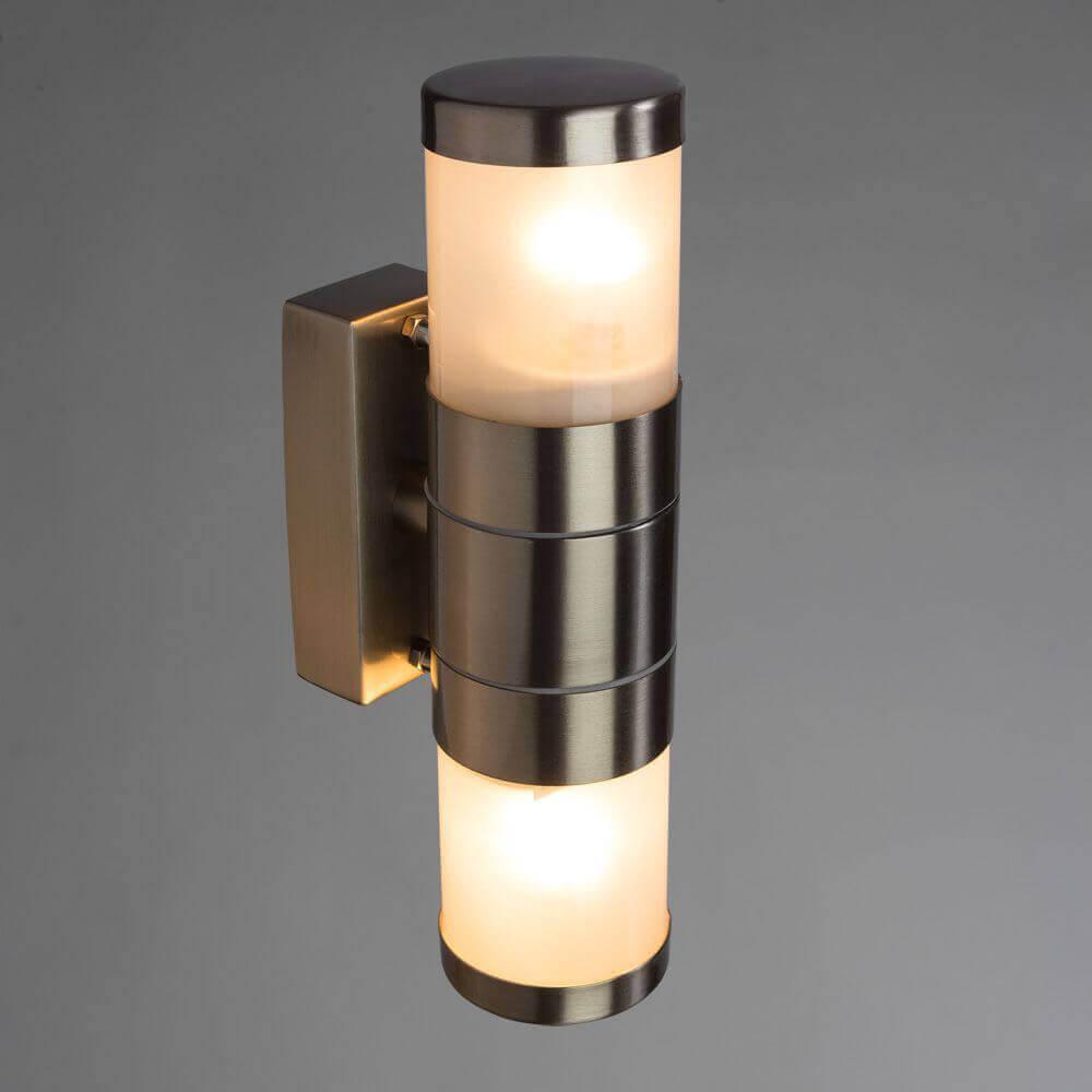 Уличный настенный светильник двойной серебристый Arte Lamp 67 A3201AL-2SS ARTE LAMP 67 00-3895814 Серебро  - Вид №1