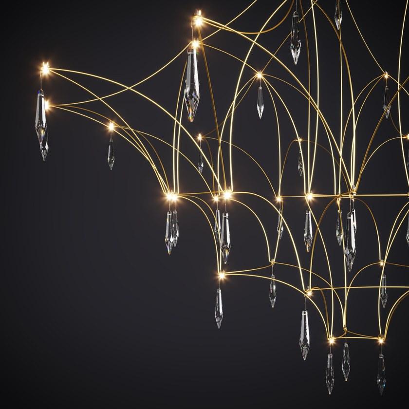 Quasar Подвесной светильник из никеля с кристаллами swarovski® sun-id-1416572 - Вид №5