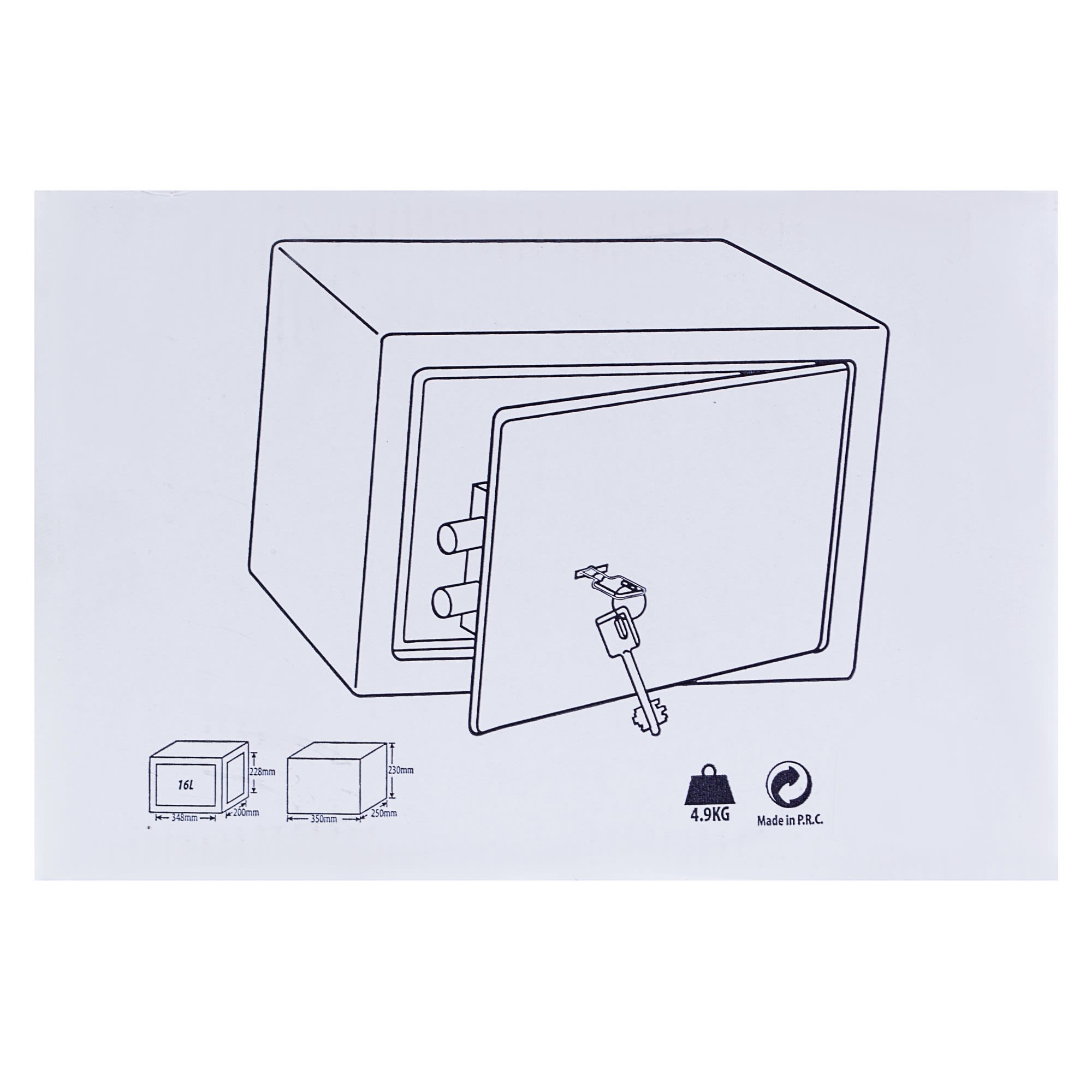 18180581 Сейф мебельный, ключевой замок, 16 л Santreyd  - Вид №6