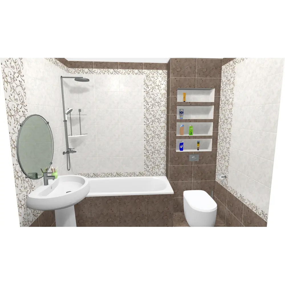 Бордюр «Флориан» 27.5х6.2 см цвет белый Santreyd STLM-2008052 - Вид №4