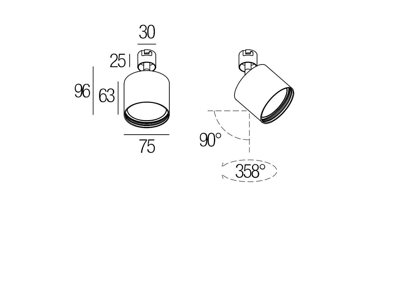 Регулируемый потолочный светодиодный прожектор Flexalighting LAD F10 ARCH-00073465 - Вид №2