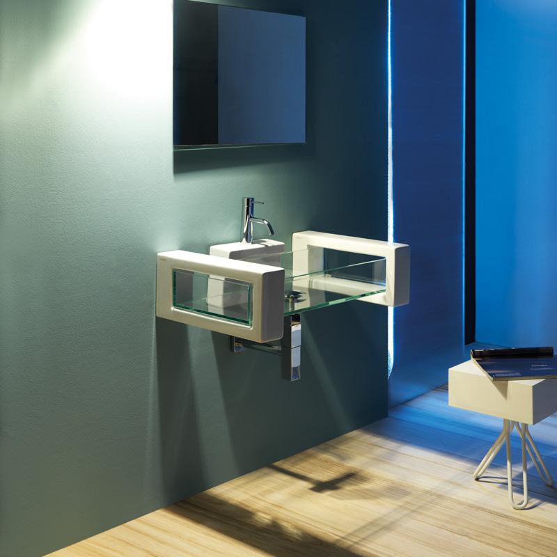 GLLAME60 Подвесная раковина настенная GSG CERAMIC GLASS - Вид №3