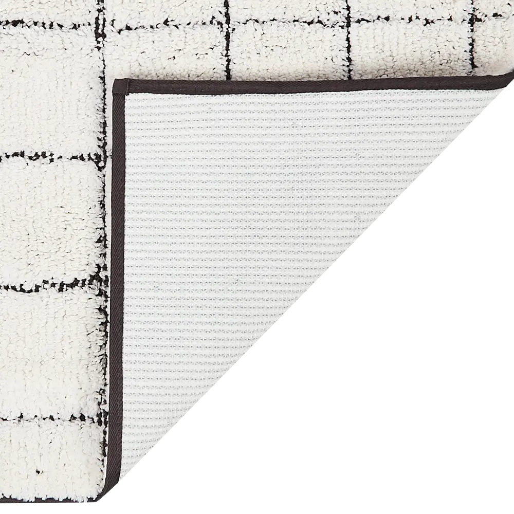 Коврик для ванной Swensa Note 50x80 см цвет бело-черный STLM-2040676 - Вид №3