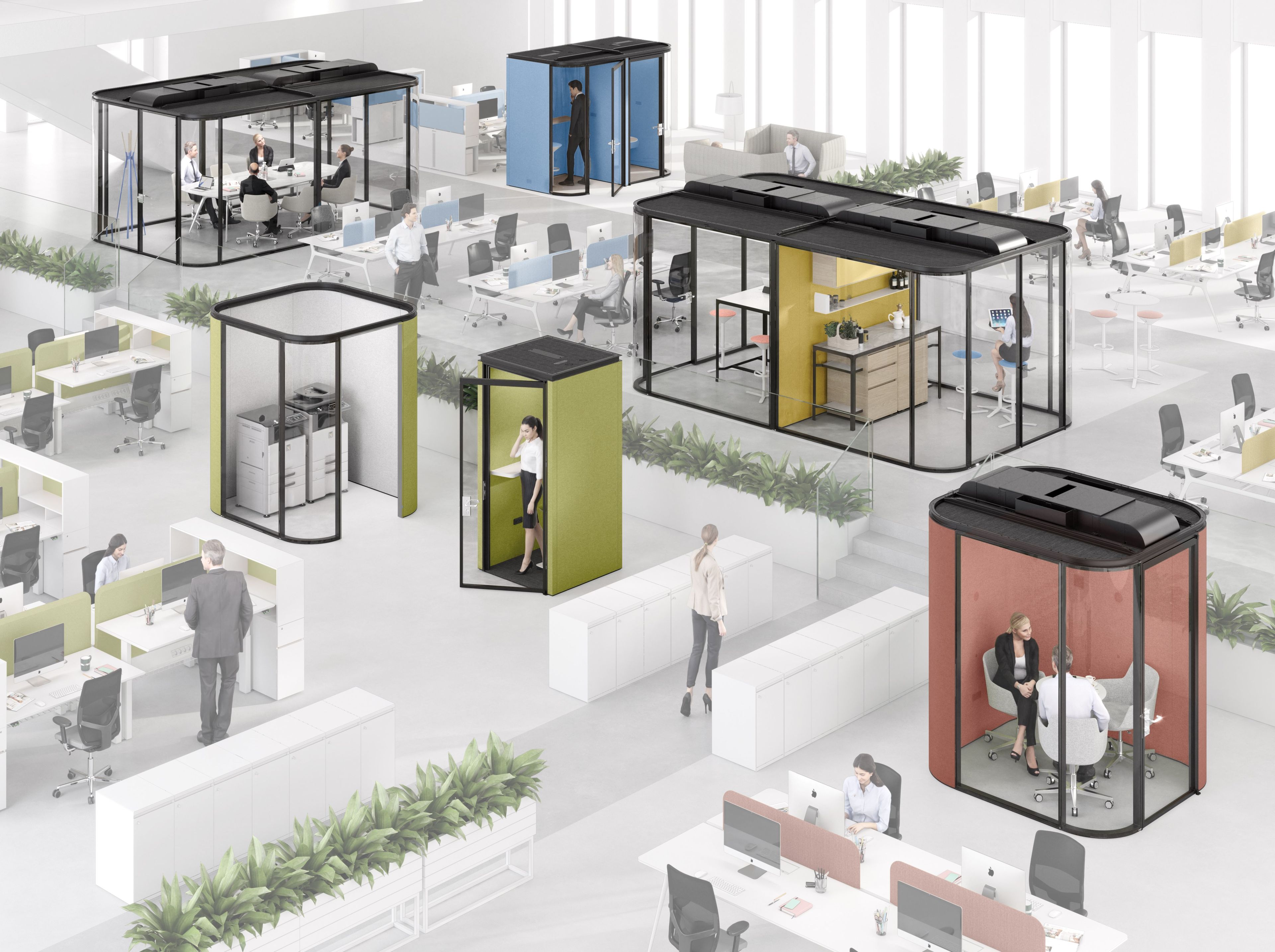 Акустическая офисная кабина со встроенным освещением ESTEL GROUP Collaborative Room ARCH-00057286 - Вид №25