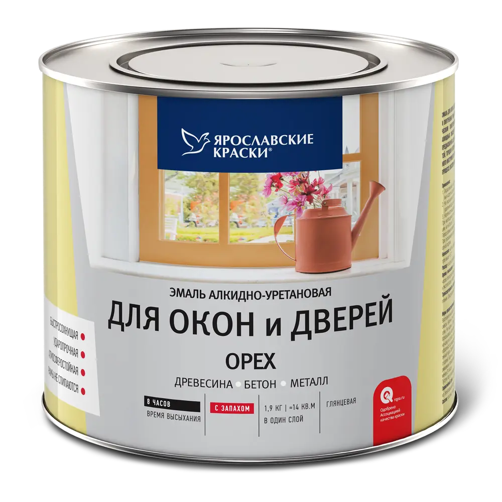 Эмаль для окон и дверей цвет орех 1.9 кг ЯРОСЛАВСКИЕ КРАСКИ STLM-2007264