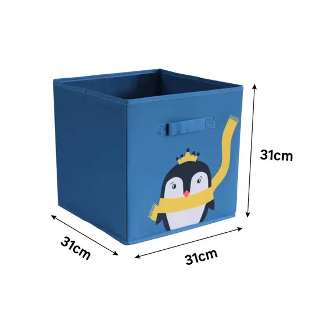 Короб-органайзер 31x31x31 см полиэстер цвет синий SPACEO Kub STLM-2181092