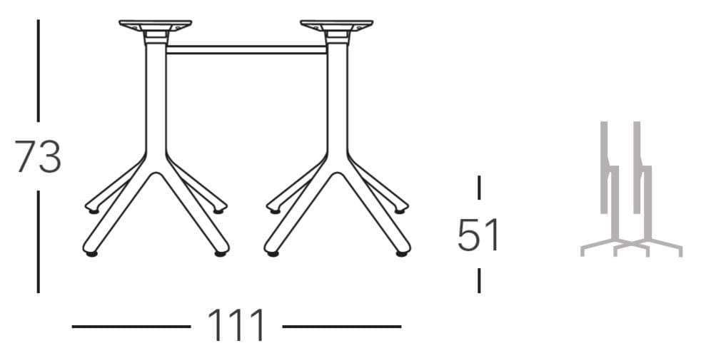 Прямоугольный алюминиевый стол S-CAB Nemo ARCH-00038014 - Вид №6