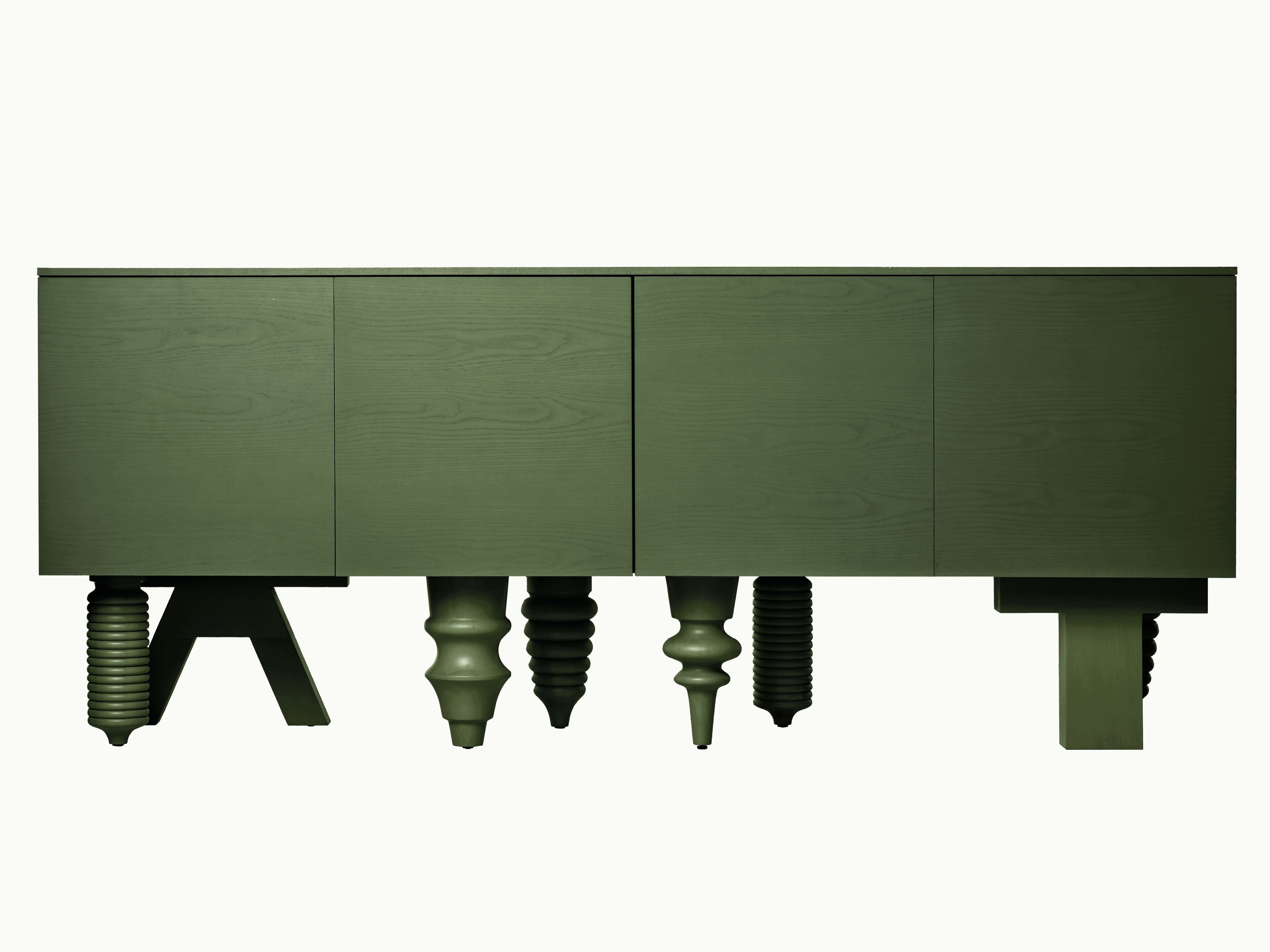 Шкаф из шпона ясеня с распашными дверями BD Barcelona Multileg ARCH-00094619 - Вид №2