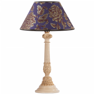 32022,34051 Настольная лампа Колонна Испанская Айвори Маргарита Фиолет BOGACHO