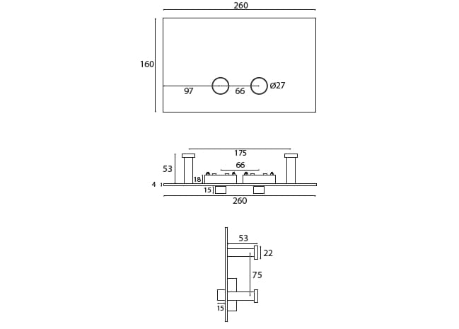 Панель управления для унитаза Gaia Mobili Complements ARCH-00082988 - Вид №2