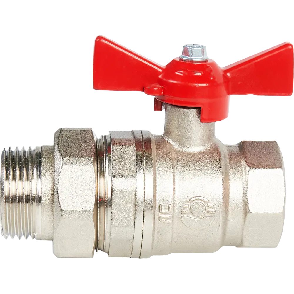 84505440 Кран шаровой Valfex 1" с американкой внутренняя-наружная резьба ручка бабочка STLM-0050711  - Вид №1