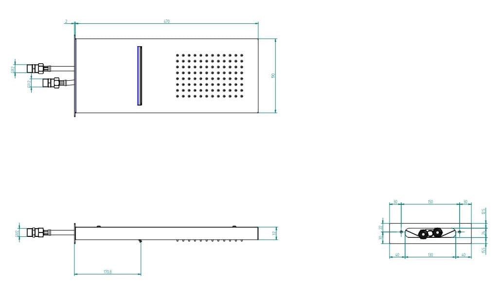 Душевая головка с 2 струями Zazzeri Shiro ARCH-00057192 - Вид №4