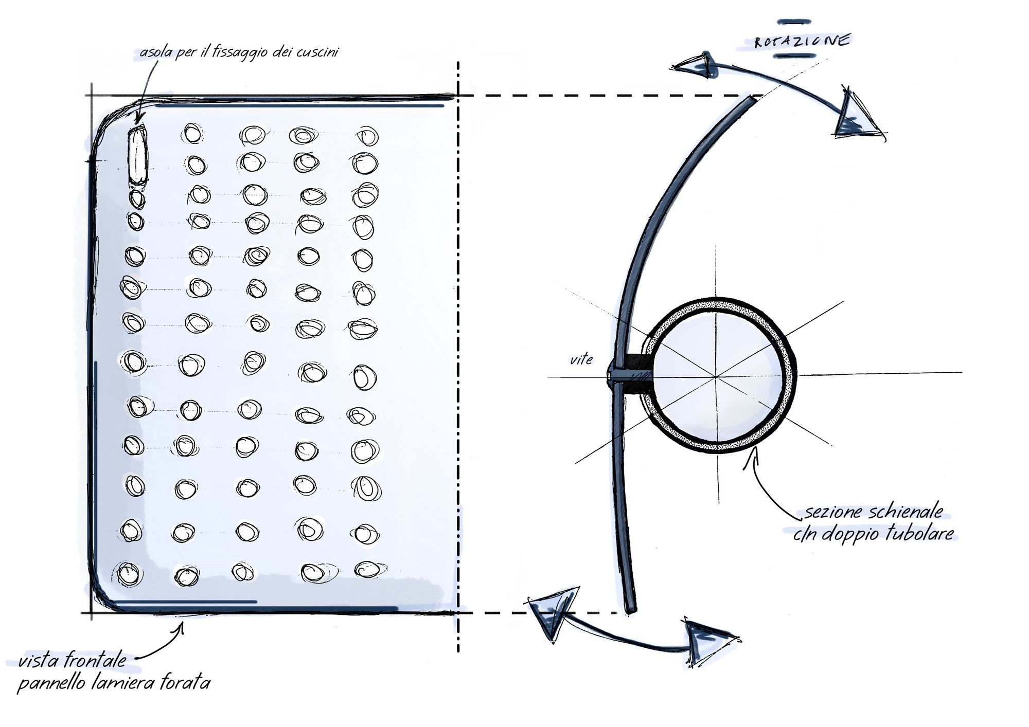 3-местный акриловый тканевый модульный садовый диван S-CAB лоскут ARCH-00020021 - Вид №7