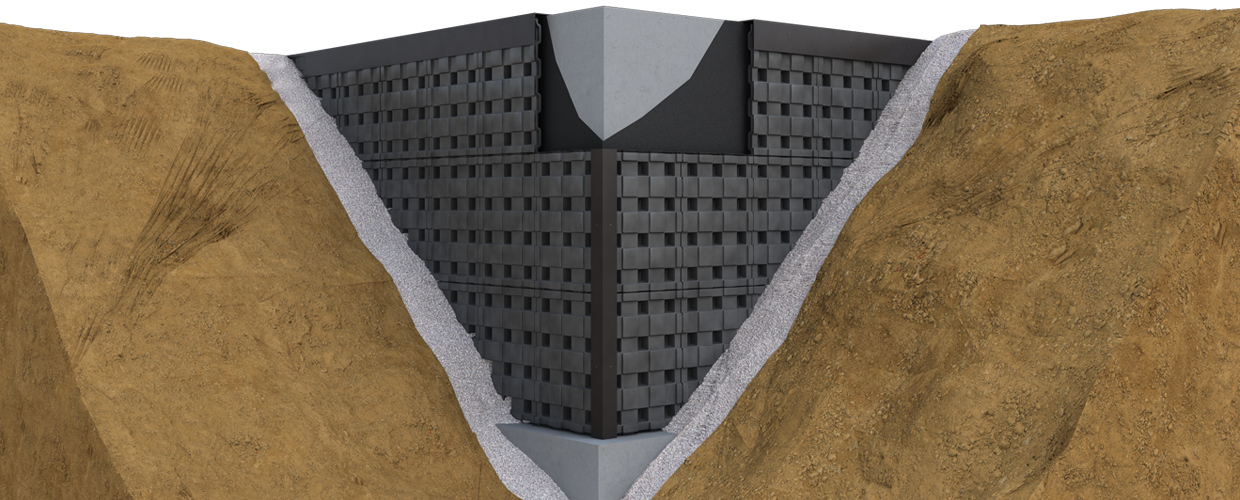 Defender Модульная панель для защиты стен подвала Geoplast  - Вид №1