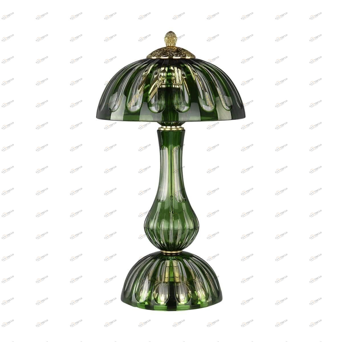 Лампа настольная хрустальная 45х25 см зеленая Bohemia Ivele 1370L/3/25 G Clear-Green/H-1H BOHEMIA IVELE КЛАССИЧЕСКИЕ 00-3889257 Зеленый 