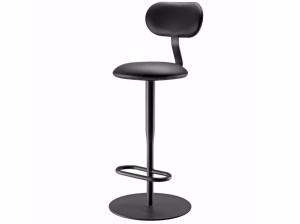 Высокий кожаный поворотный стул