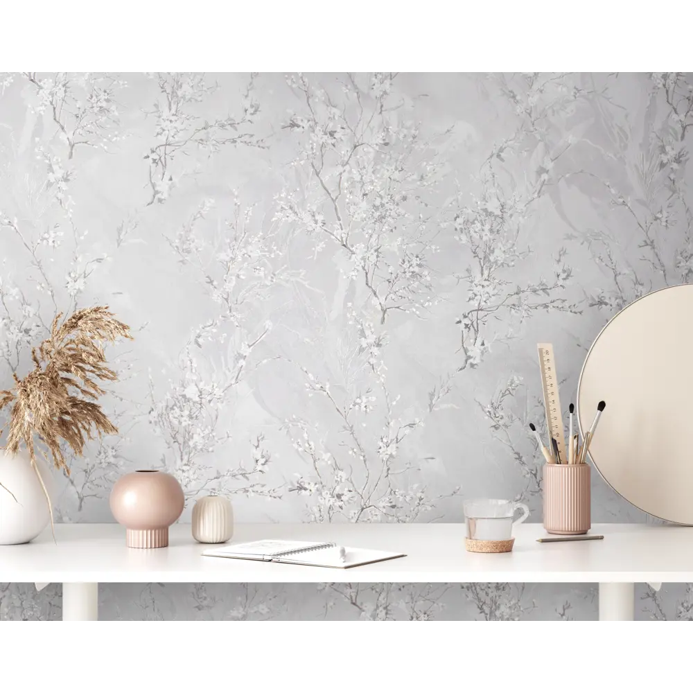 Victoria Stenova Isabel - серые флизелиновые обои для стильного интерьера 89374646 STLM-0835537 - Вид №3